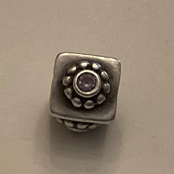 Pandora Retired Triangular Triple 3 Sided Rare Bead Charm - Picture 1 of 7